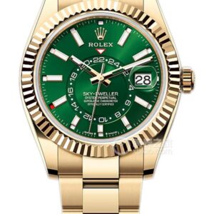 Rolex Sky-Dweller Calendário anual, ouro verde Tom Réplica Relógio